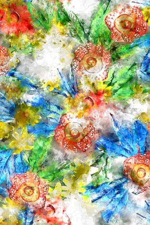 水彩印花华亿平台图片