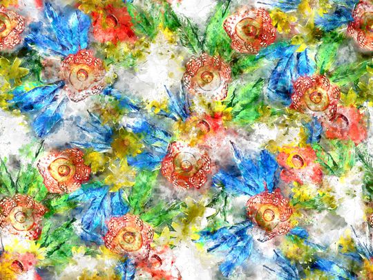 水彩印花华亿平台图片