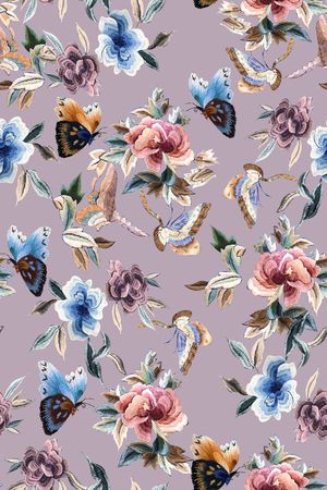 真丝印花华亿平台图片