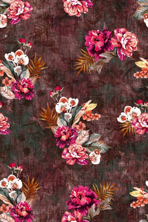 花卉印花华亿平台图片