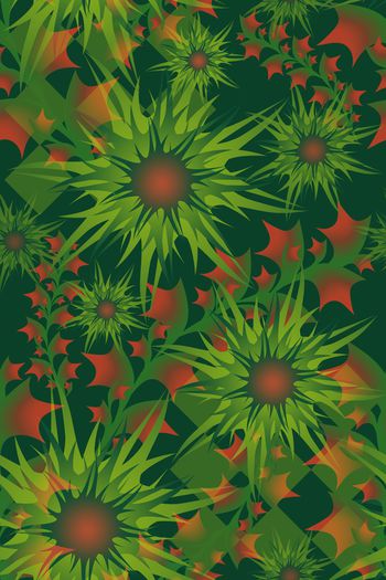 抽象花卉印花华亿平台图片