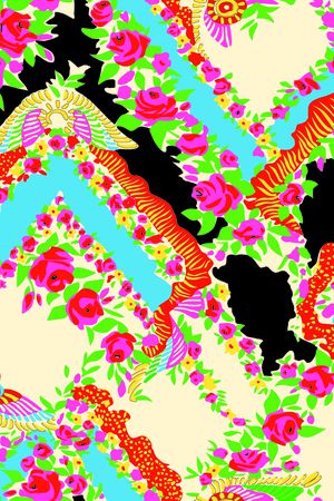 玫瑰花印花华亿平台图片