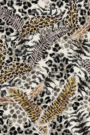 羽毛印花华亿平台图片