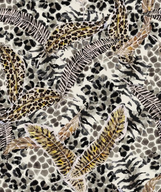 羽毛印花华亿平台图片