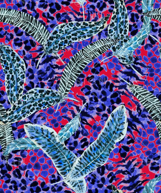 羽毛印花华亿平台图片