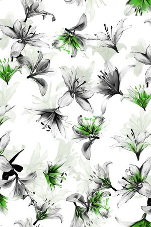 花卉印花华亿平台图片