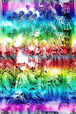 渐变印花华亿平台图片