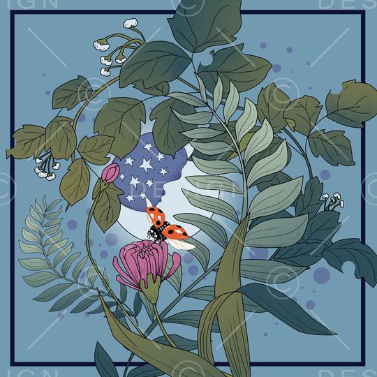 丝巾定位花印花华亿平台图片