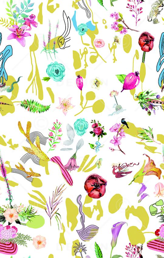 花卉印花华亿平台图片