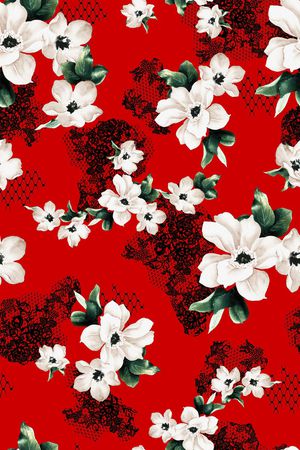 花卉印花华亿平台图片