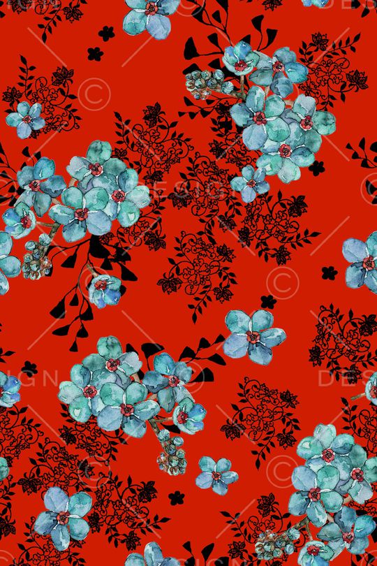 花卉印花华亿平台图片