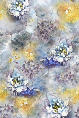 花卉印花华亿平台图片