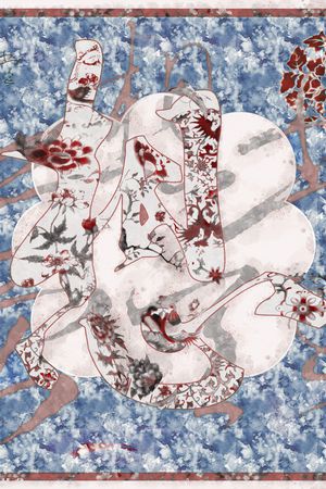 手绘印花华亿平台图片