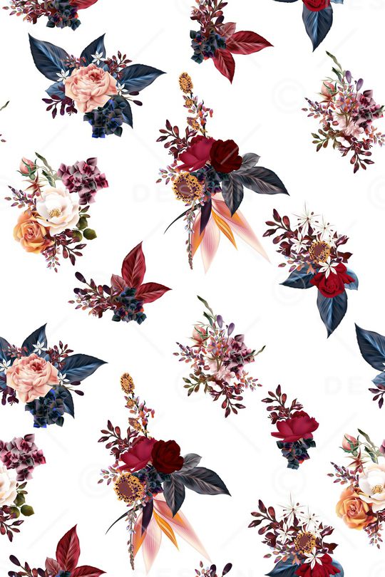 玫瑰花印花华亿平台图片