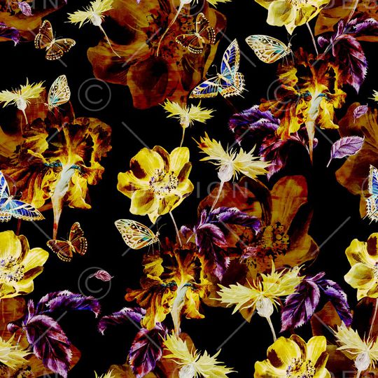 花卉印花华亿平台图片