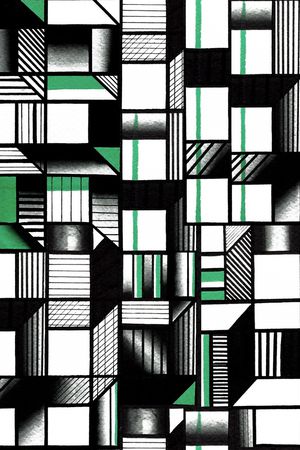 黑白条纹印花华亿平台图片