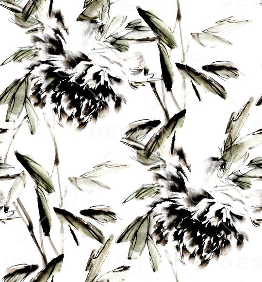 水墨风印花华亿平台图片