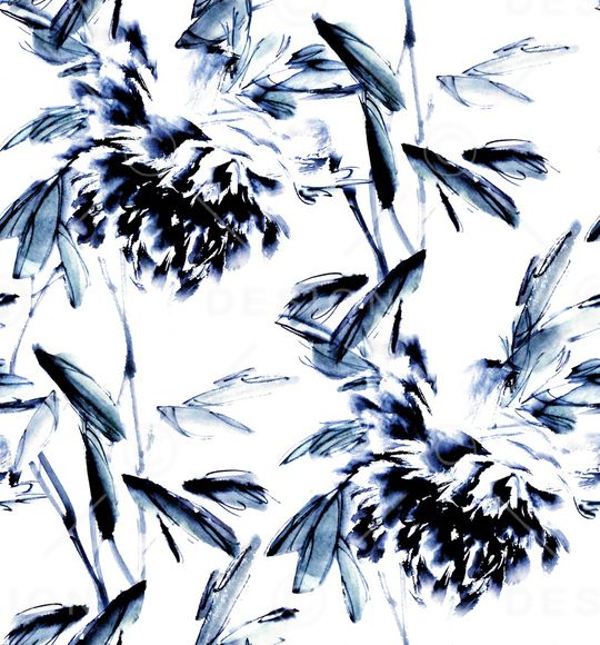 水墨风印花华亿平台图片