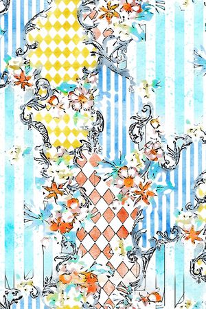 花卉印花华亿平台图片