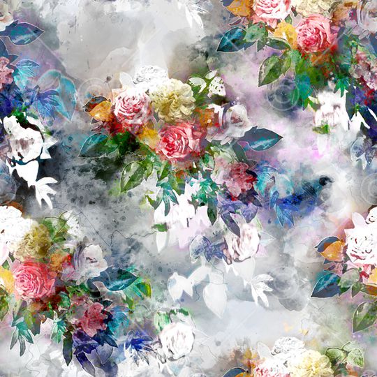 花卉印花华亿平台图片