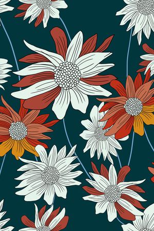 抽象花卉印花华亿平台图片