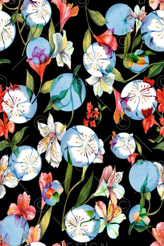 灰色花印花华亿平台图片