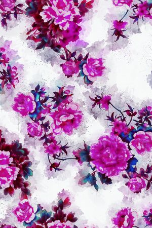 花卉印花华亿平台图片