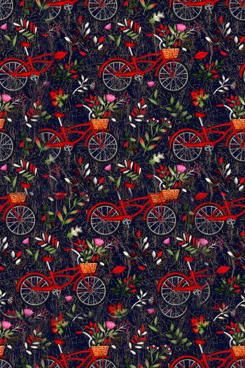 连衣裙印花华亿平台图片