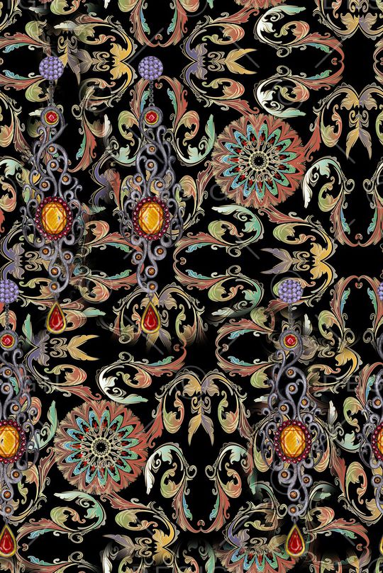 连衣裙印花华亿平台图片