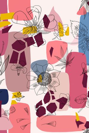 花卉印花华亿平台图片