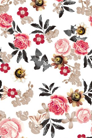 玫瑰花印花华亿平台图片