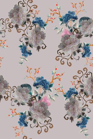 真丝印花华亿平台图片