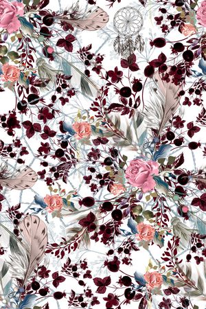 玫瑰花印花华亿平台图片