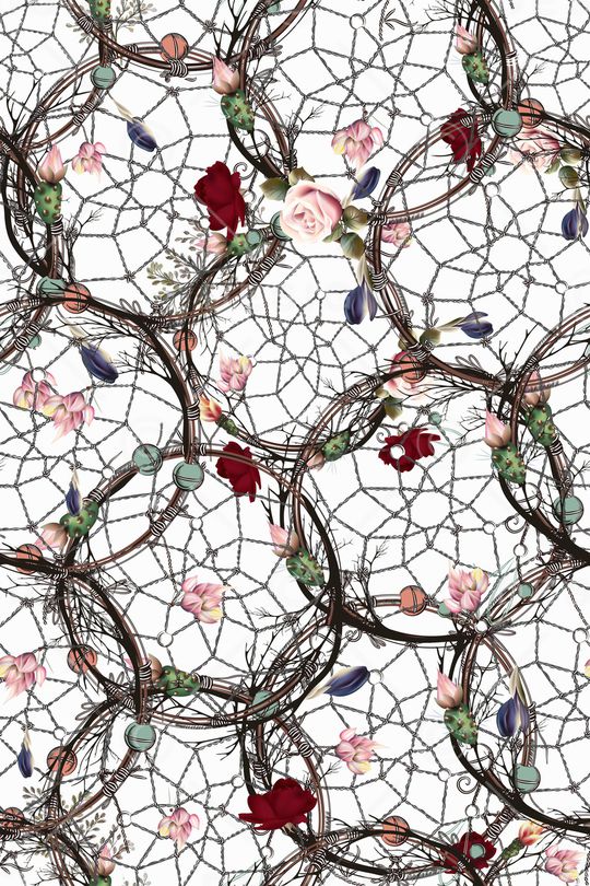 玫瑰花印花华亿平台图片