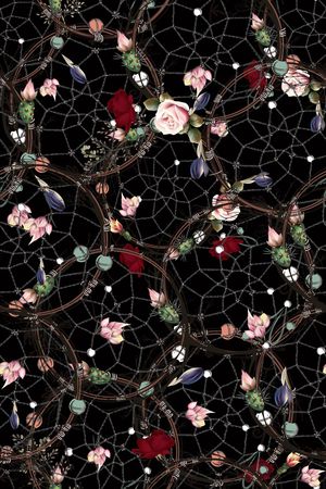 玫瑰花印花华亿平台图片