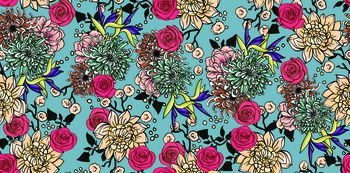 玫瑰花印花华亿平台图片