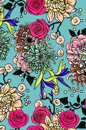 玫瑰花印花华亿平台图片