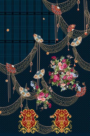 女装定位花印花华亿平台图片