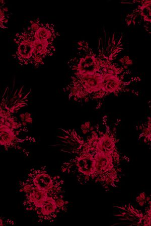 抽象花卉印花华亿平台图片