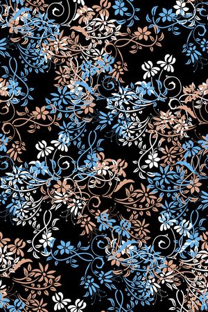 抽象花卉印花华亿平台图片