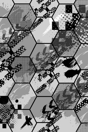 几何混搭印花华亿平台图片