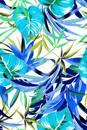 叶子组合印花华亿平台图片