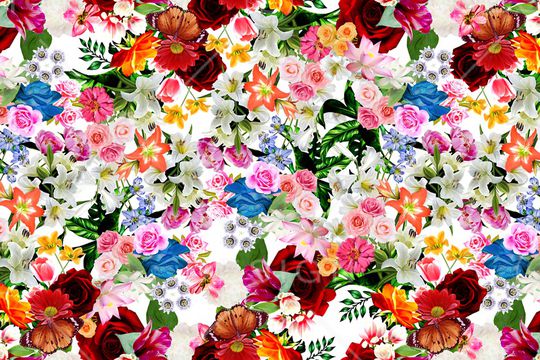 玫瑰花印花华亿平台图片