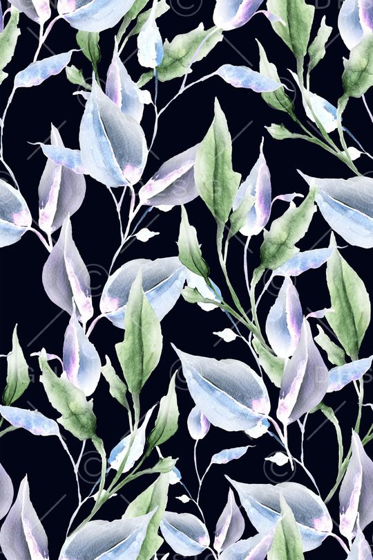 黑底花卉印花华亿平台图片