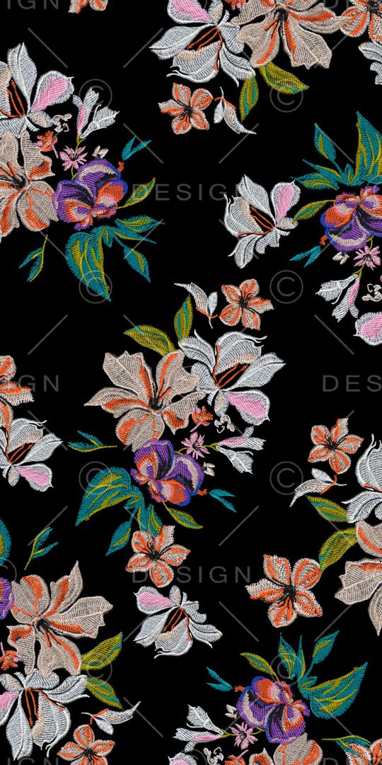 花卉印花华亿平台图片