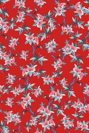 真丝印花华亿平台图片