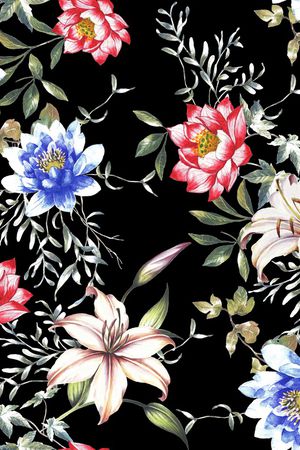 花卉印花华亿平台图片