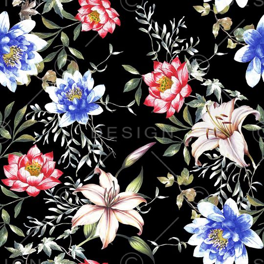 花卉印花华亿平台图片