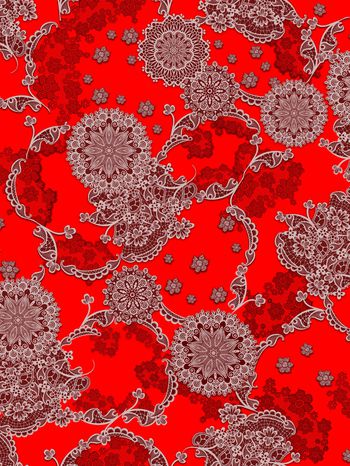 佩斯利印花华亿平台图片