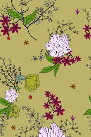 花卉印花华亿平台图片